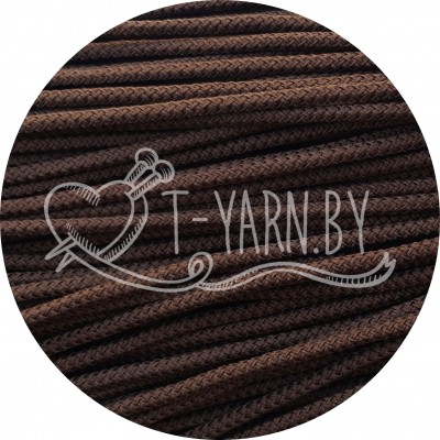 Полиэфирный шнур с сердечником, цвет Шоколад, 5мм, 200м, пасма